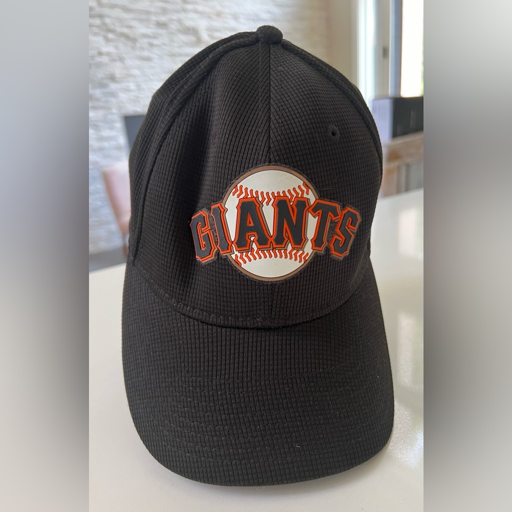 New Era 39THIRTY Baseball Hat MLB San Francisco Giants Mens S/M Black Cap VGUC